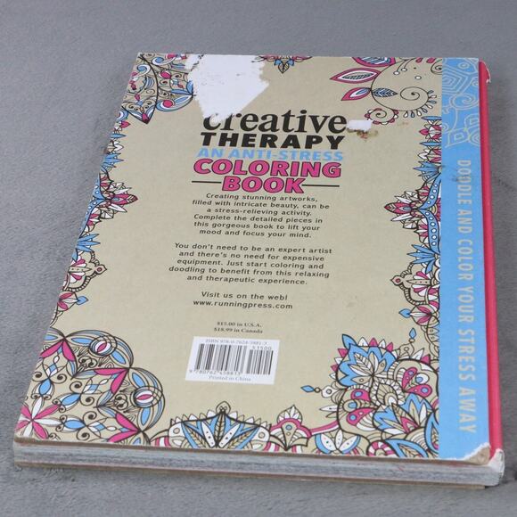 Creative Therapy Anti-Stress Coloring Book Adult Relaxation Mandala Art - Picture 5 of 9